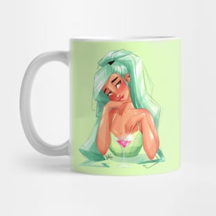 Cosmopolitan Green haired Girl Mug